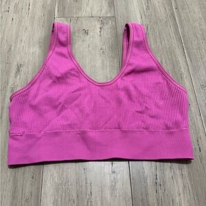 Aerie Pink Ribbed Medium Women's Sports Bra